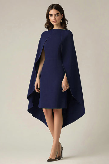 Marine Cape Midi formele jurk